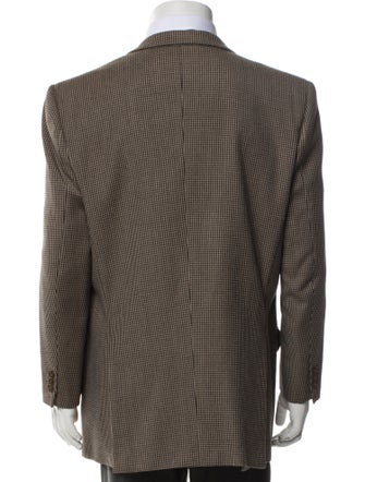 Brioni Houndstooth Print Blazer