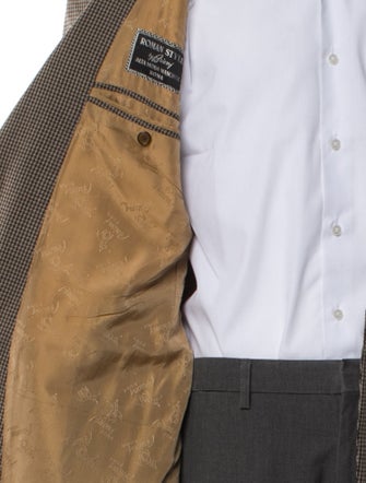 Brioni Houndstooth Print Blazer