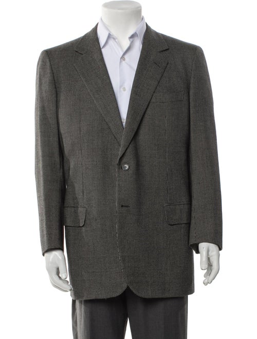Brioni Wool Houndstooth Print Blazer