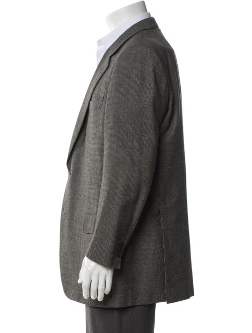 Brioni Wool Houndstooth Print Blazer