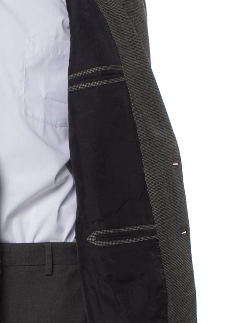Brioni Wool Houndstooth Print Blazer