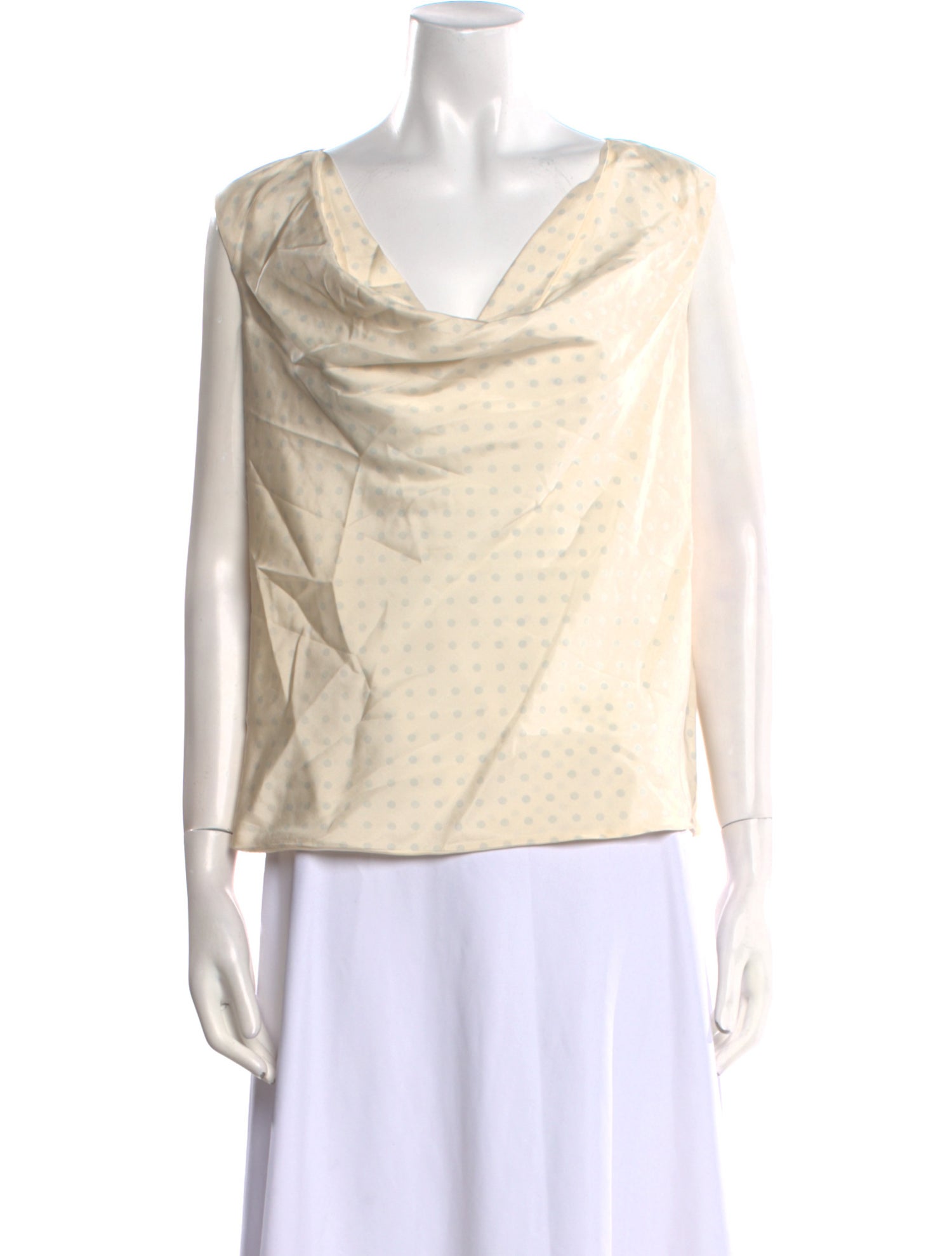 Brioni Silk Cowl Neck Top