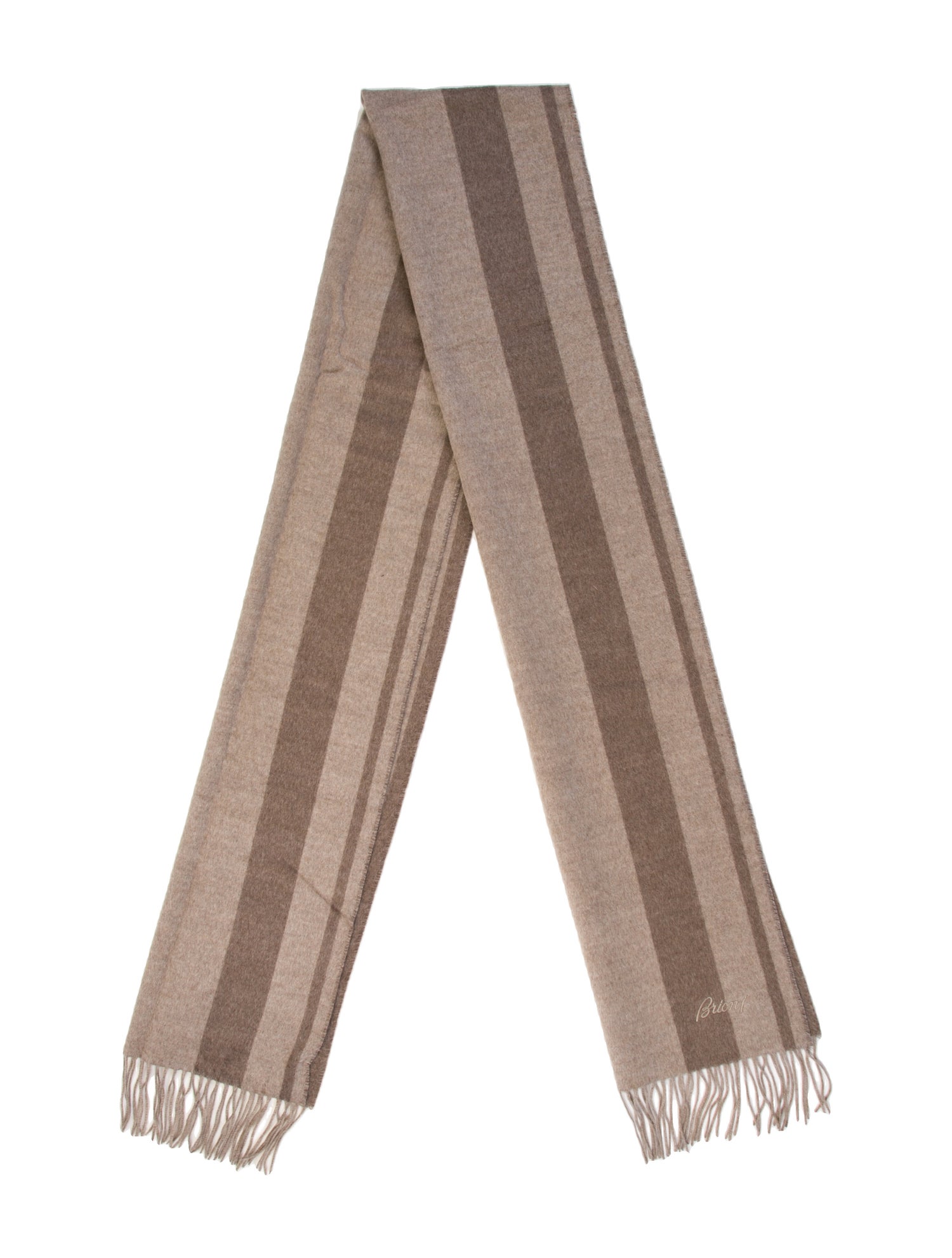 Brioni Wool Striped Scarf