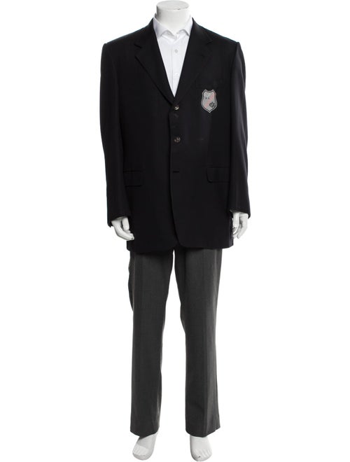 Brioni Wool Embroidered Accent Blazer
