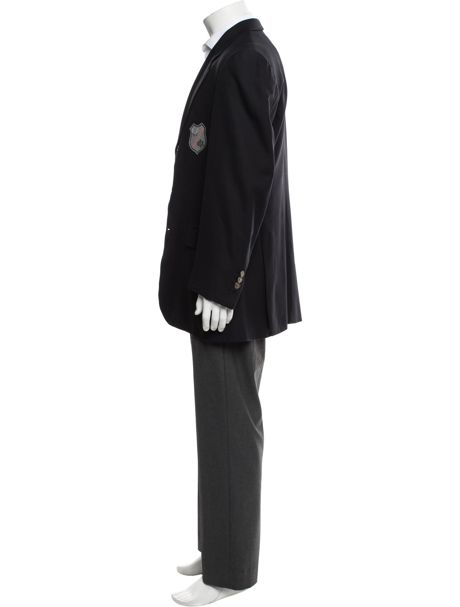 Brioni Wool Embroidered Accent Blazer