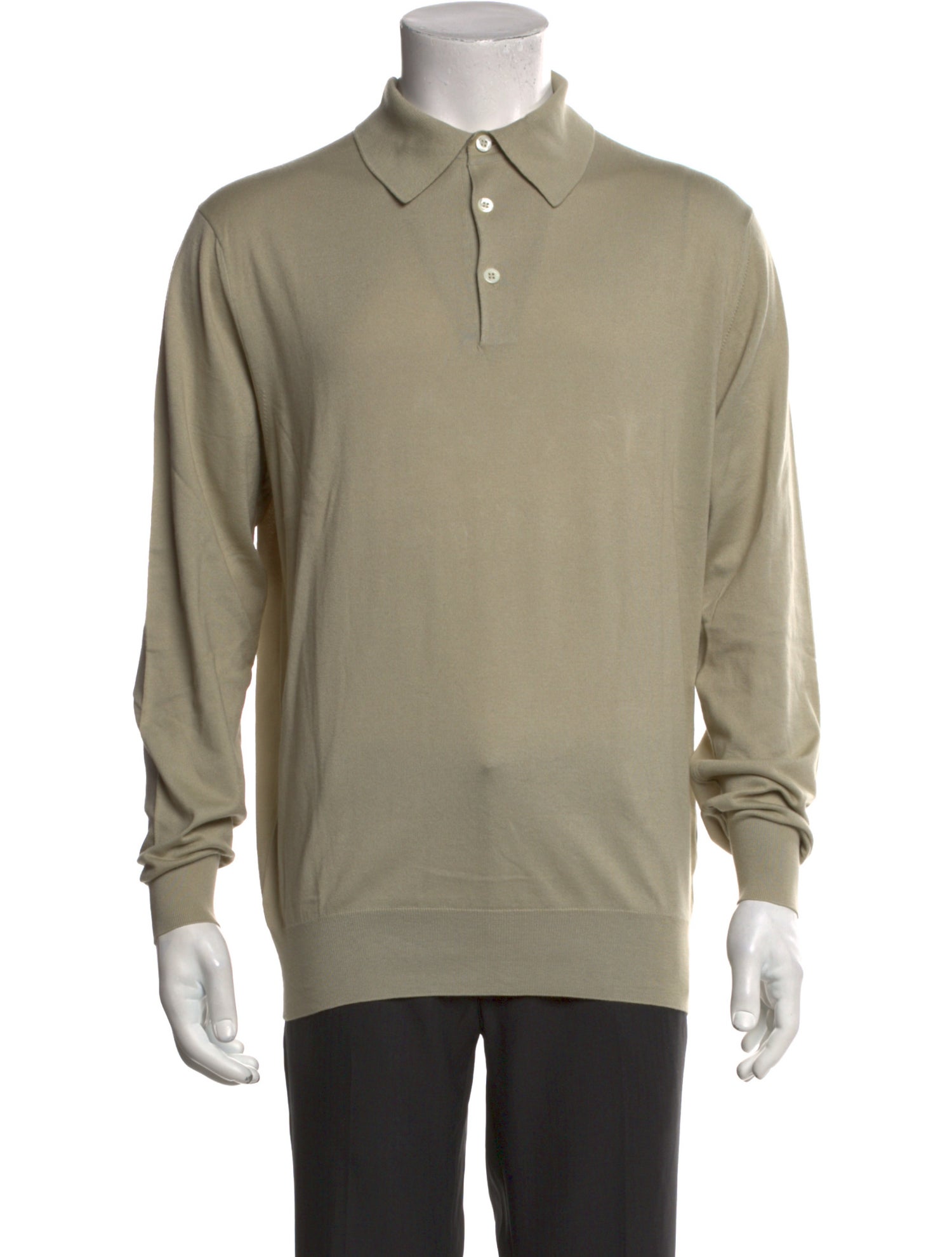 Brioni Collar Long Sleeve Polo Shirt