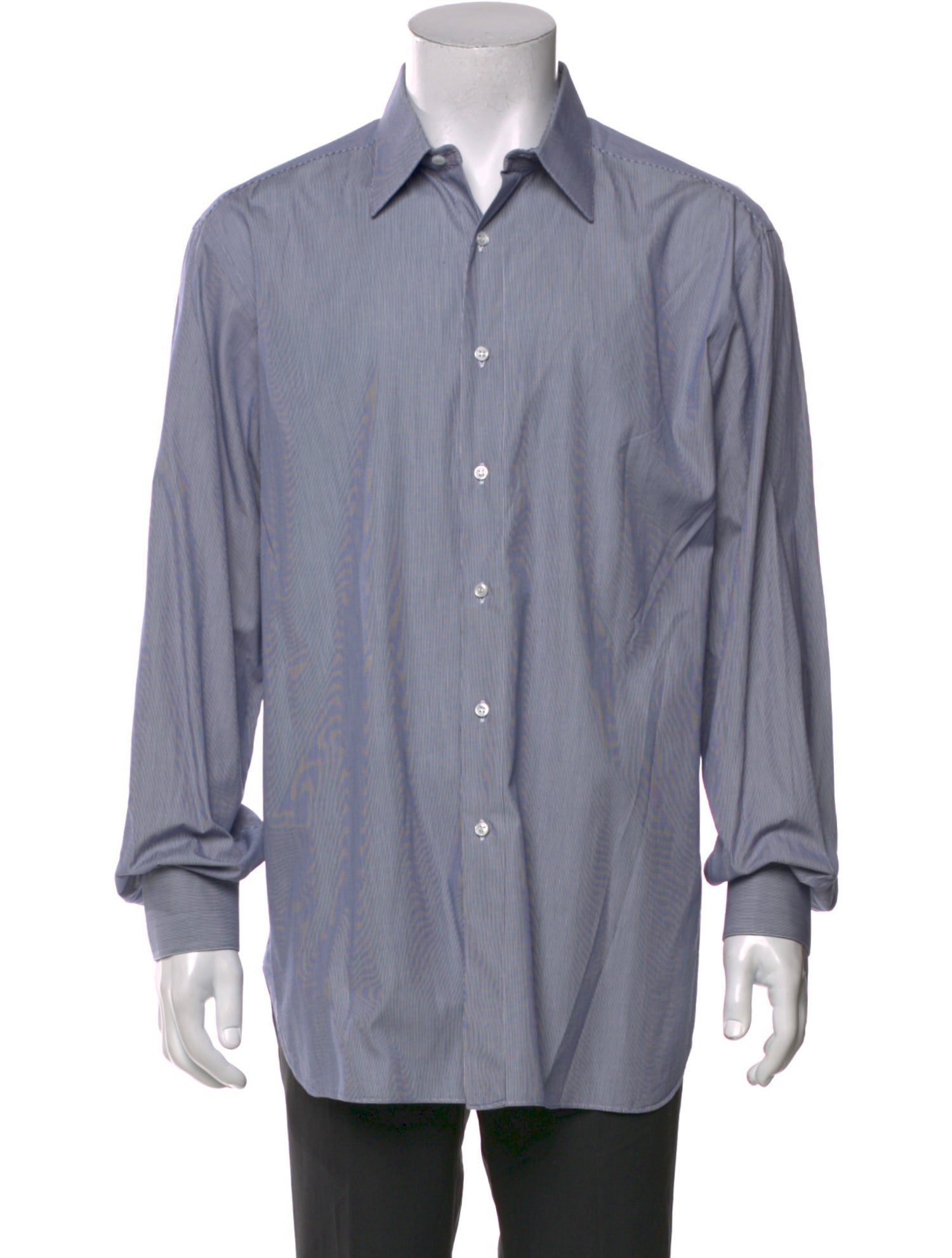 Brioni Striped Long Sleeve Dress Shirt