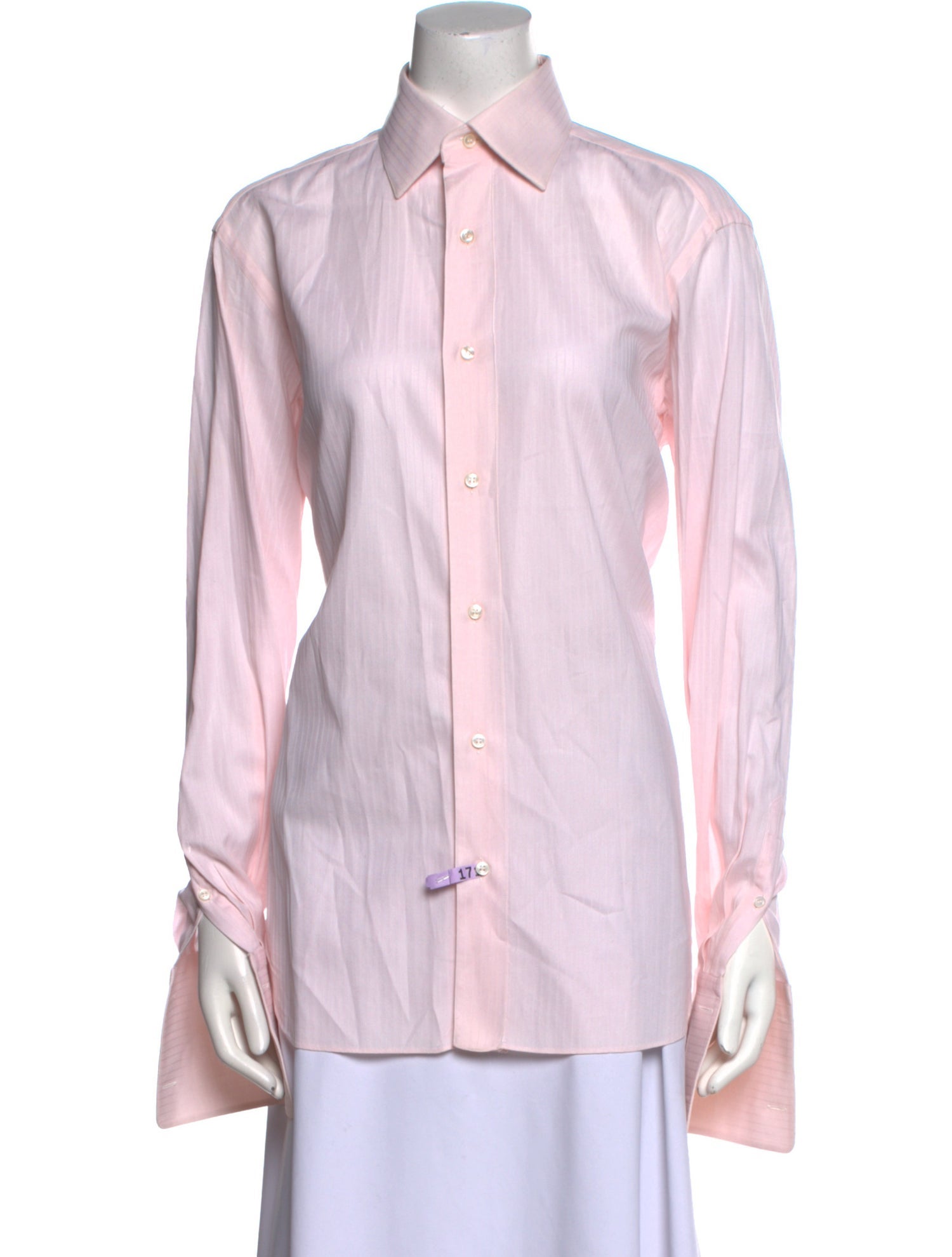 Brioni Long Sleeve Button-Up Top