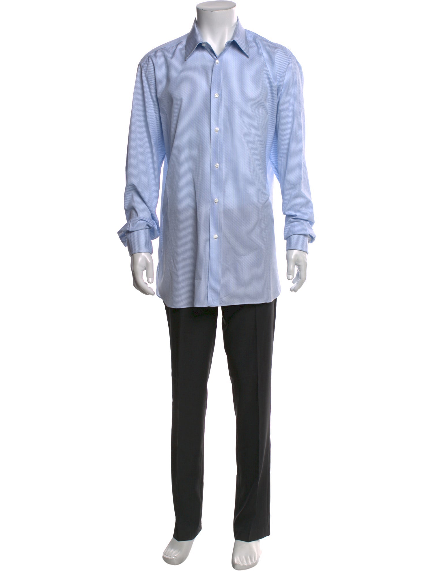 Brioni Striped Long Sleeve Dress Shirt