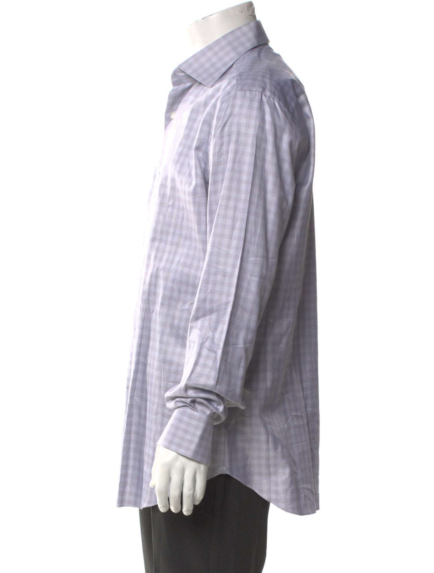 Brioni Plaid Print Long Sleeve Shirt