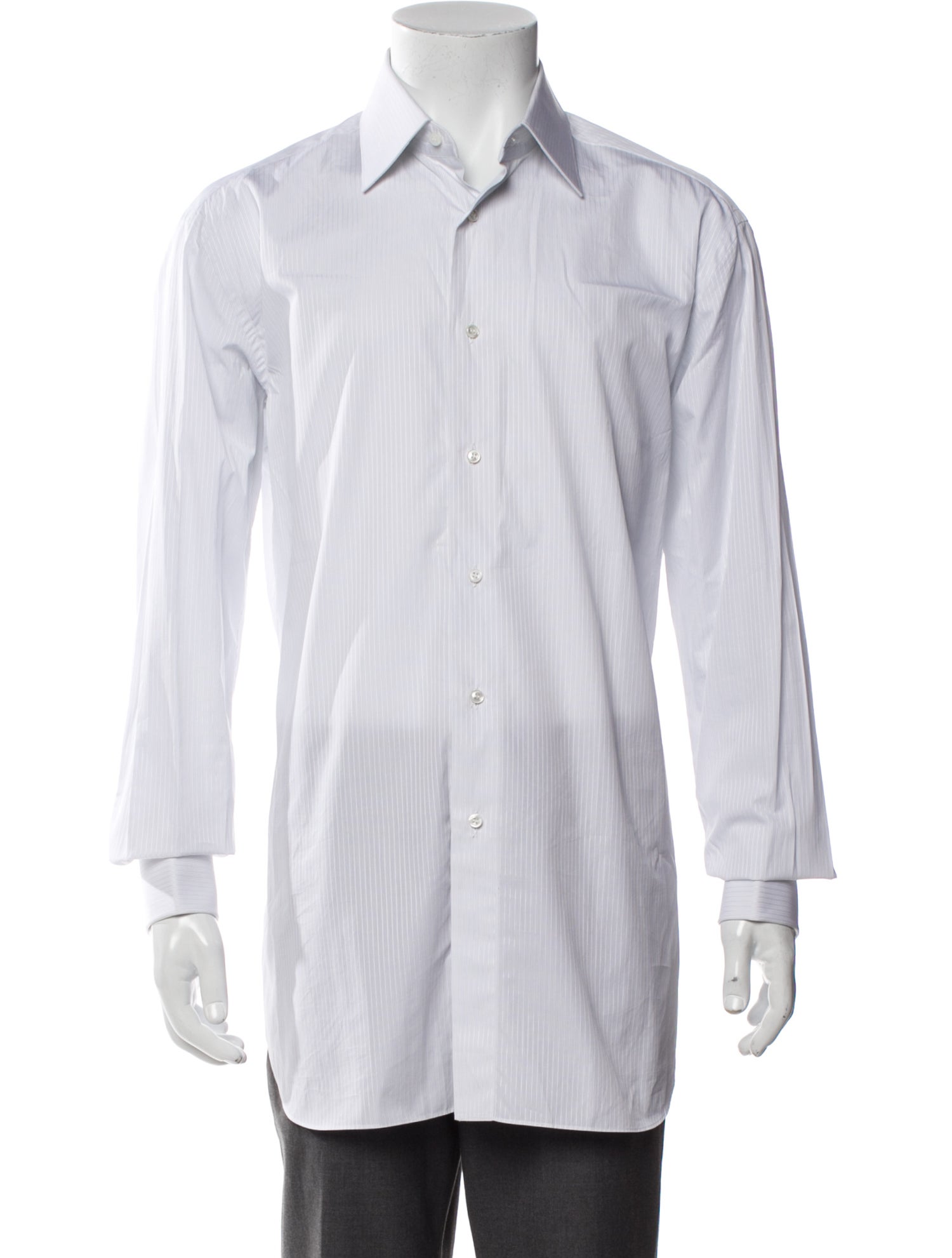 Brioni Striped Long Sleeve Dress Shirt