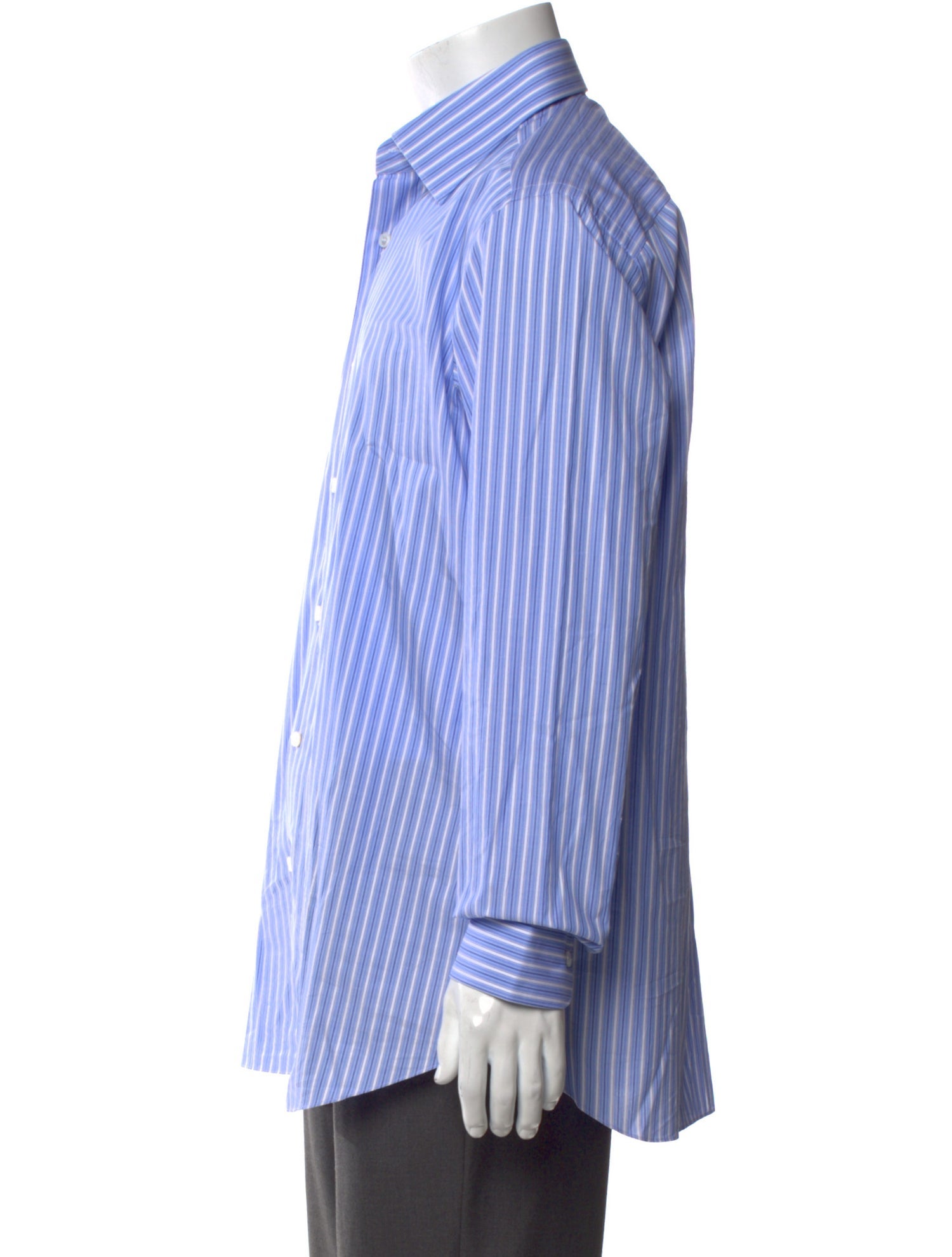 Brioni Striped Long Sleeve Dress Shirt