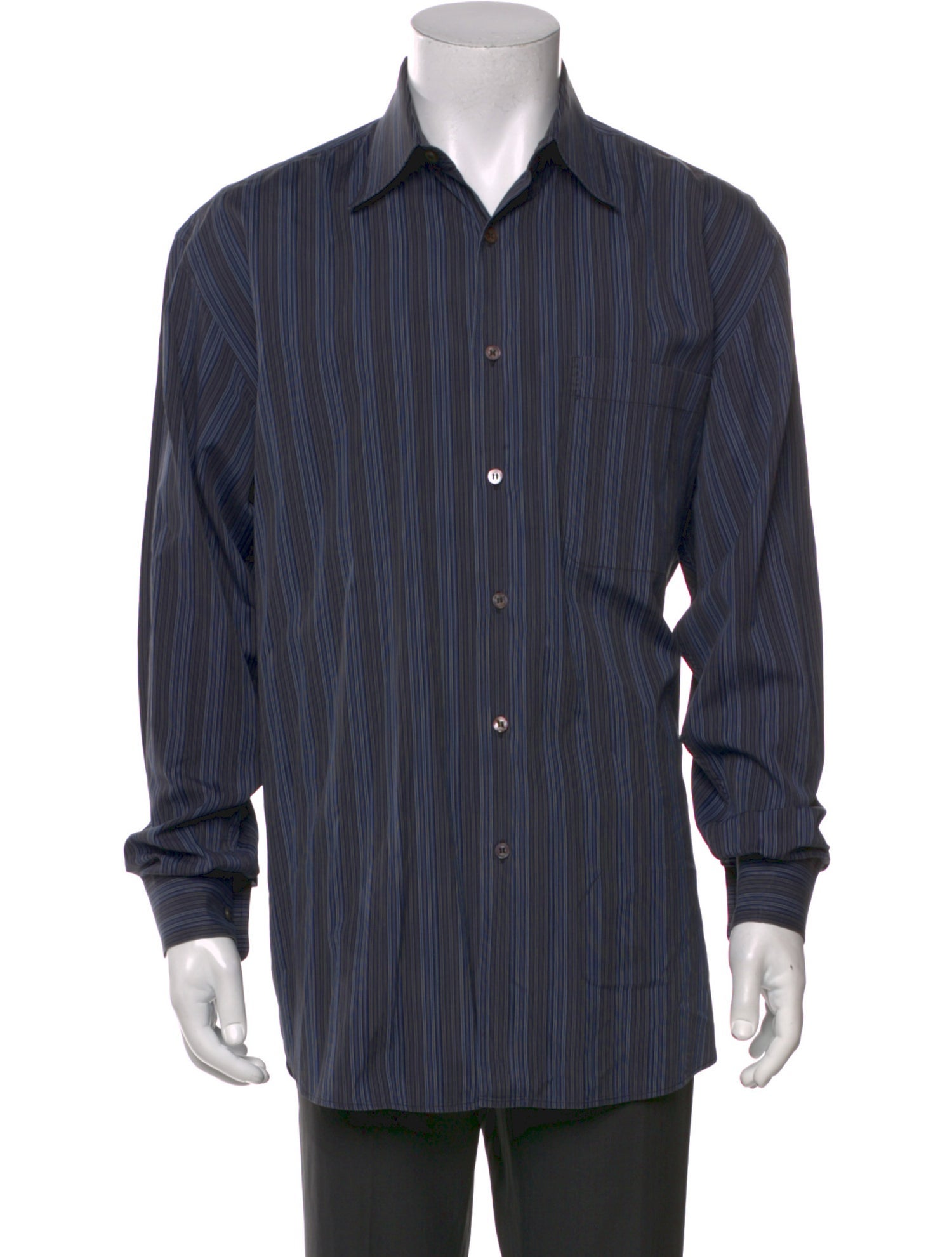 Brioni Striped Long Sleeve Shirt