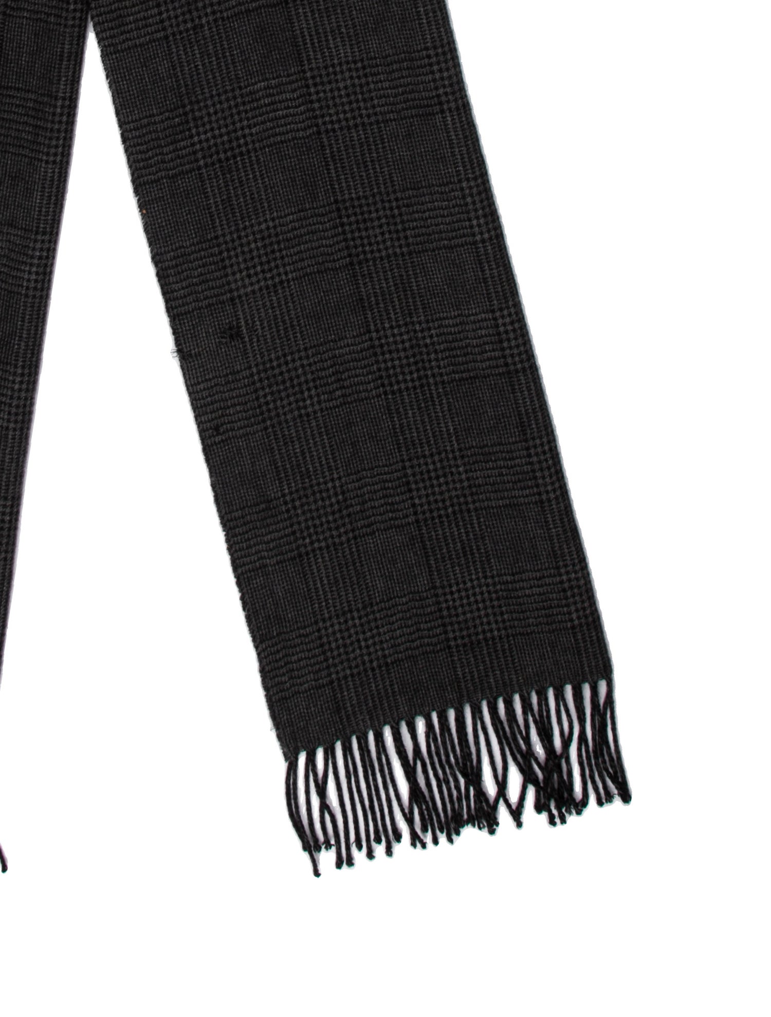 Brioni Cashmere Plaid Print Scarf