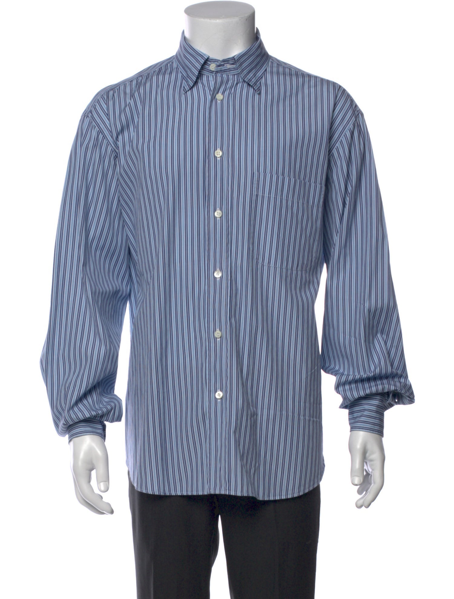Brioni Striped Long Sleeve Shirt