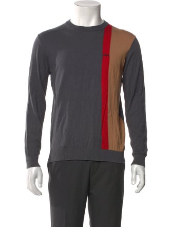 Brioni Colorblock Pattern Crew Neck T-Shirt