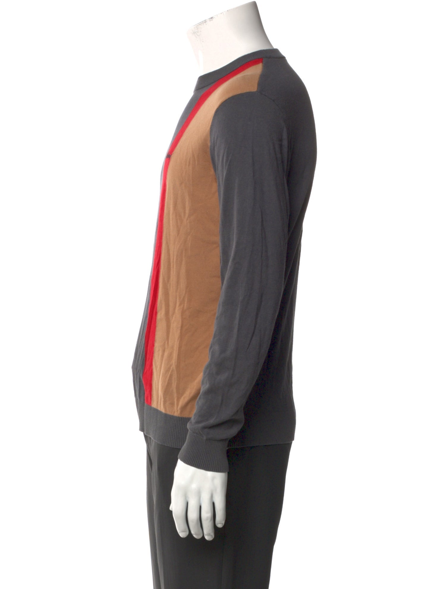 Brioni Colorblock Pattern Crew Neck T-Shirt