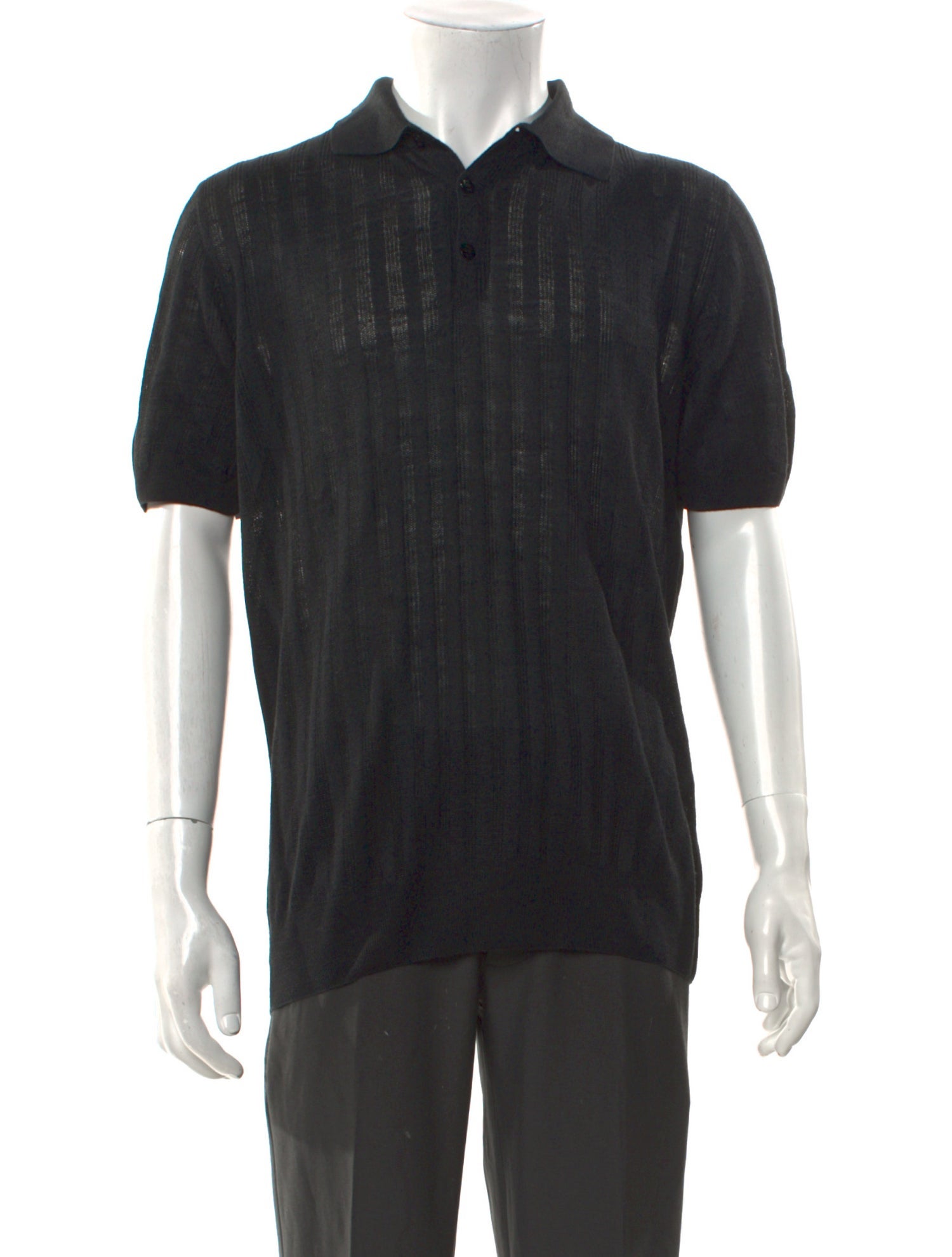 Brioni Silk Collar Polo Shirt