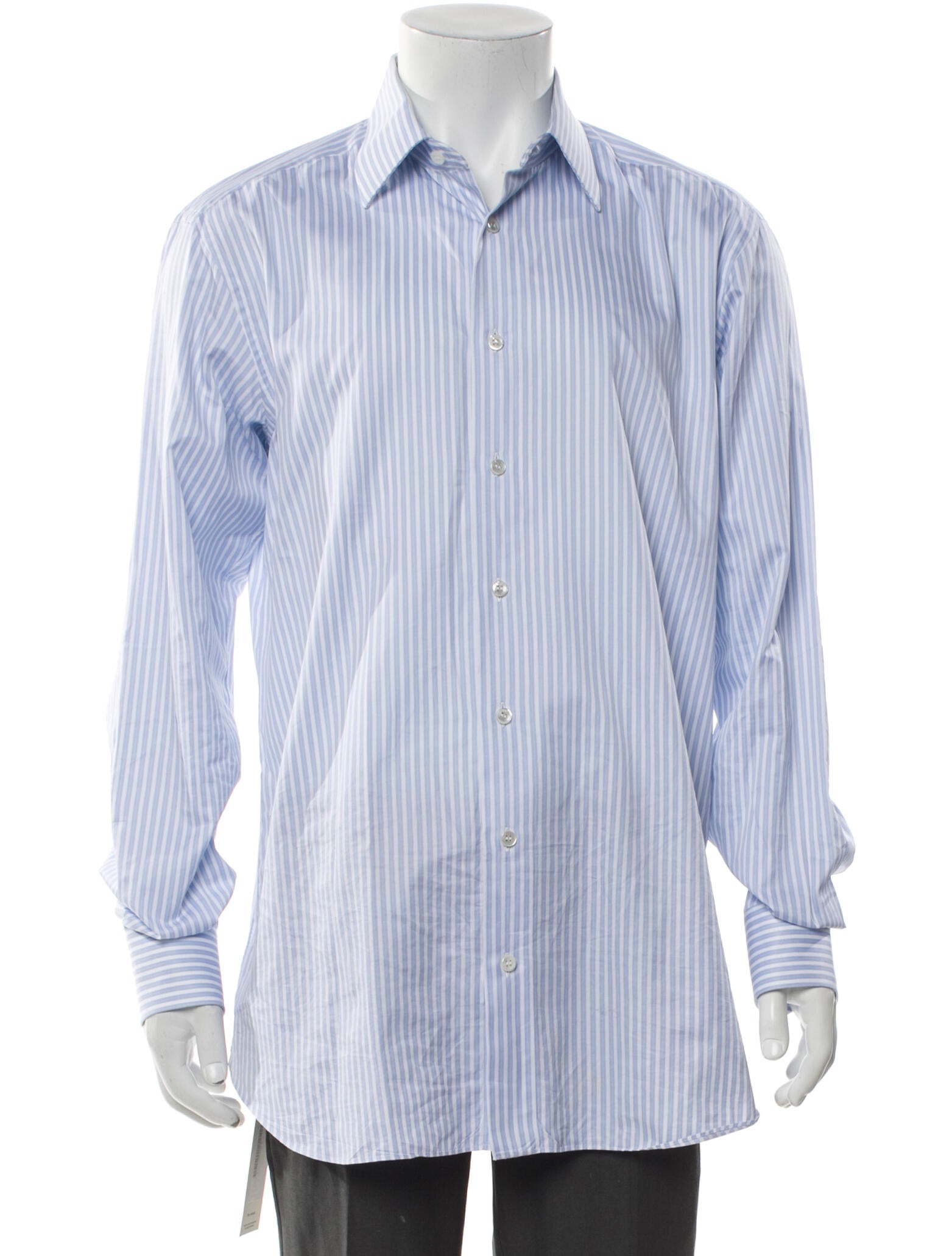 Brioni Striped Long Sleeve Dress Shirt