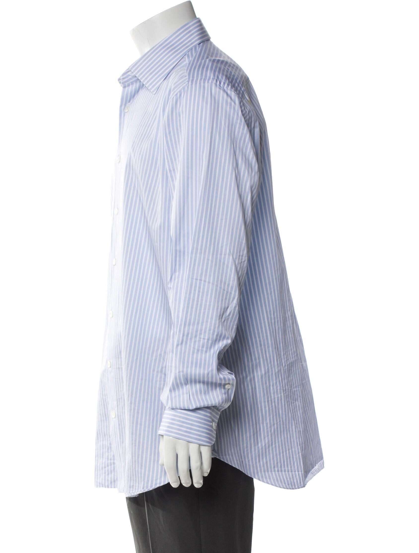 Brioni Striped Long Sleeve Dress Shirt