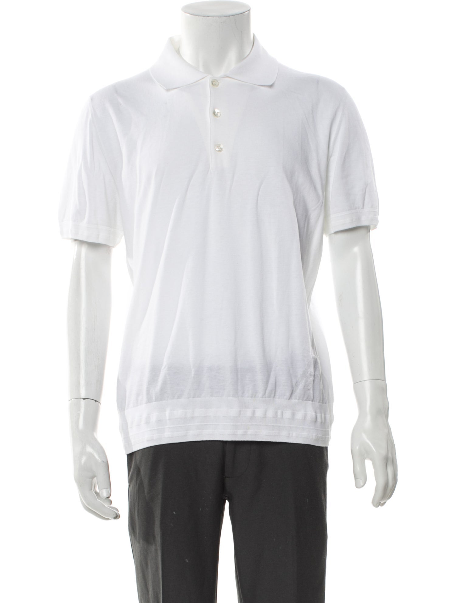 Brioni Collar Short Sleeve Polo Shirt