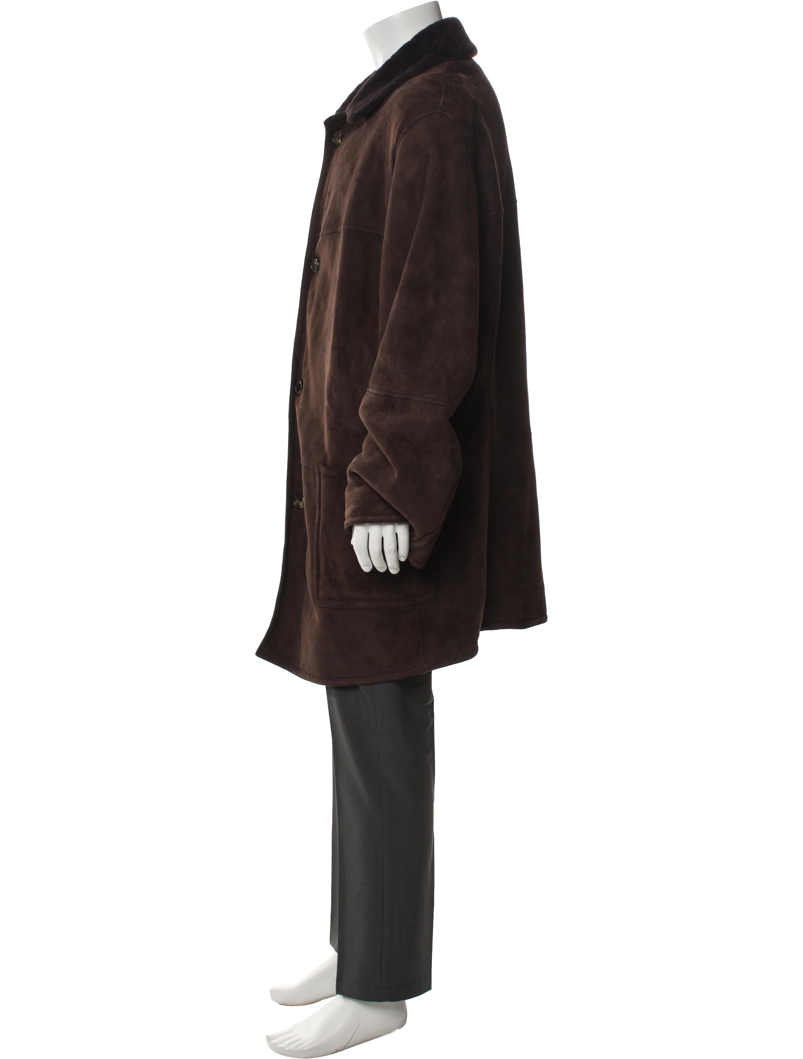 Brioni Leather Overcoat