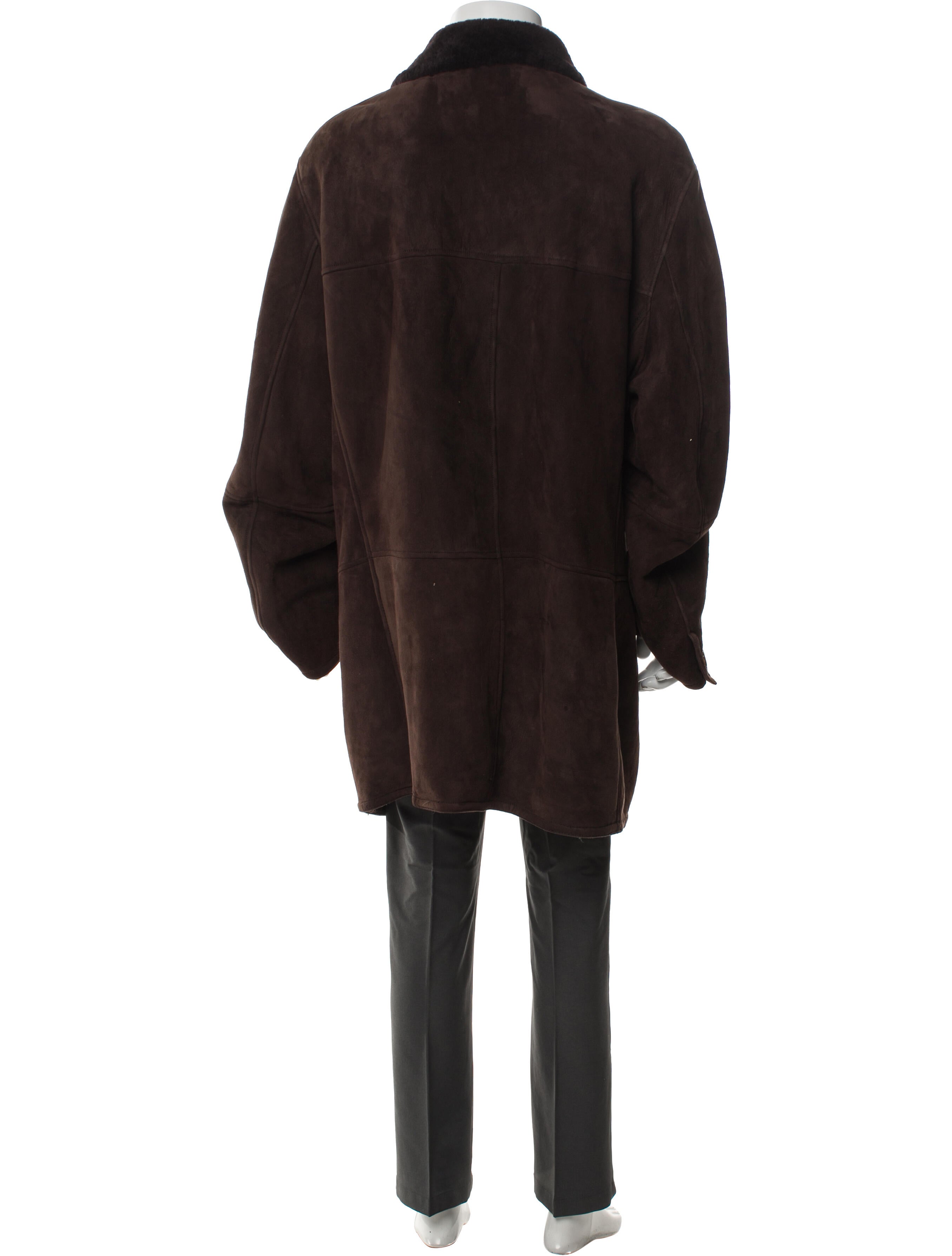 Brioni Leather Overcoat