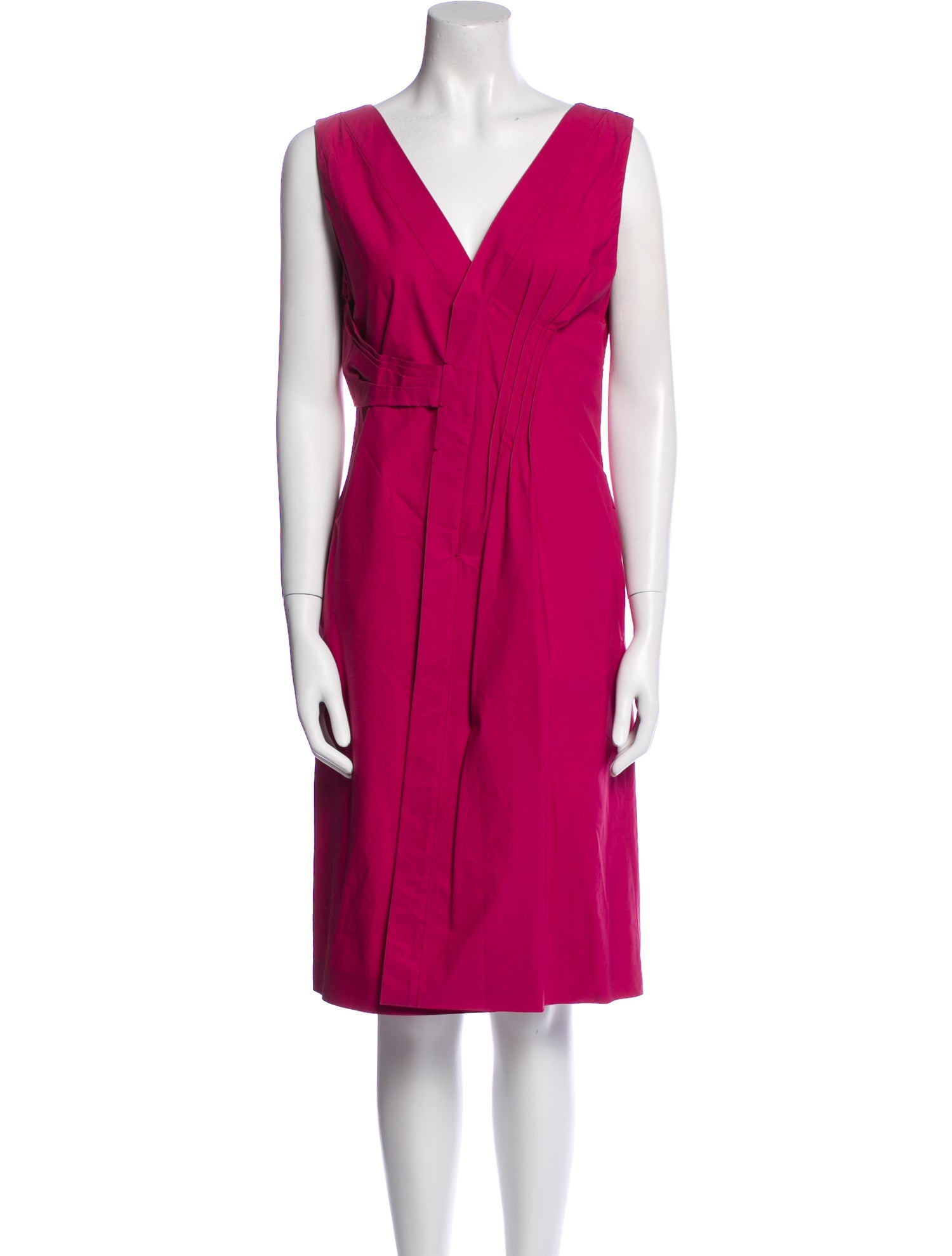 Brioni V-Neck Knee-Length Dress
