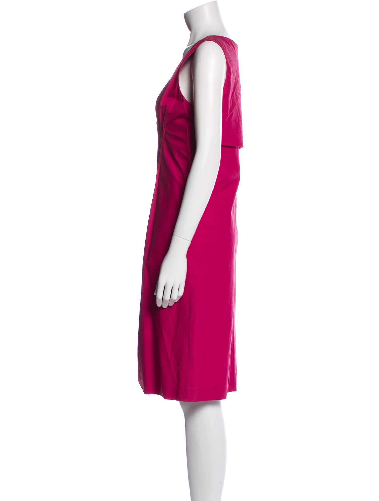 Brioni V-Neck Knee-Length Dress