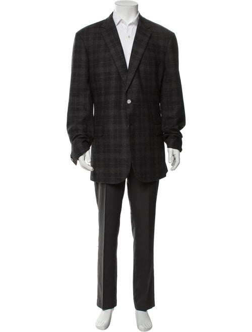 Brioni Plaid Print Blazer