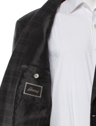 Brioni Plaid Print Blazer