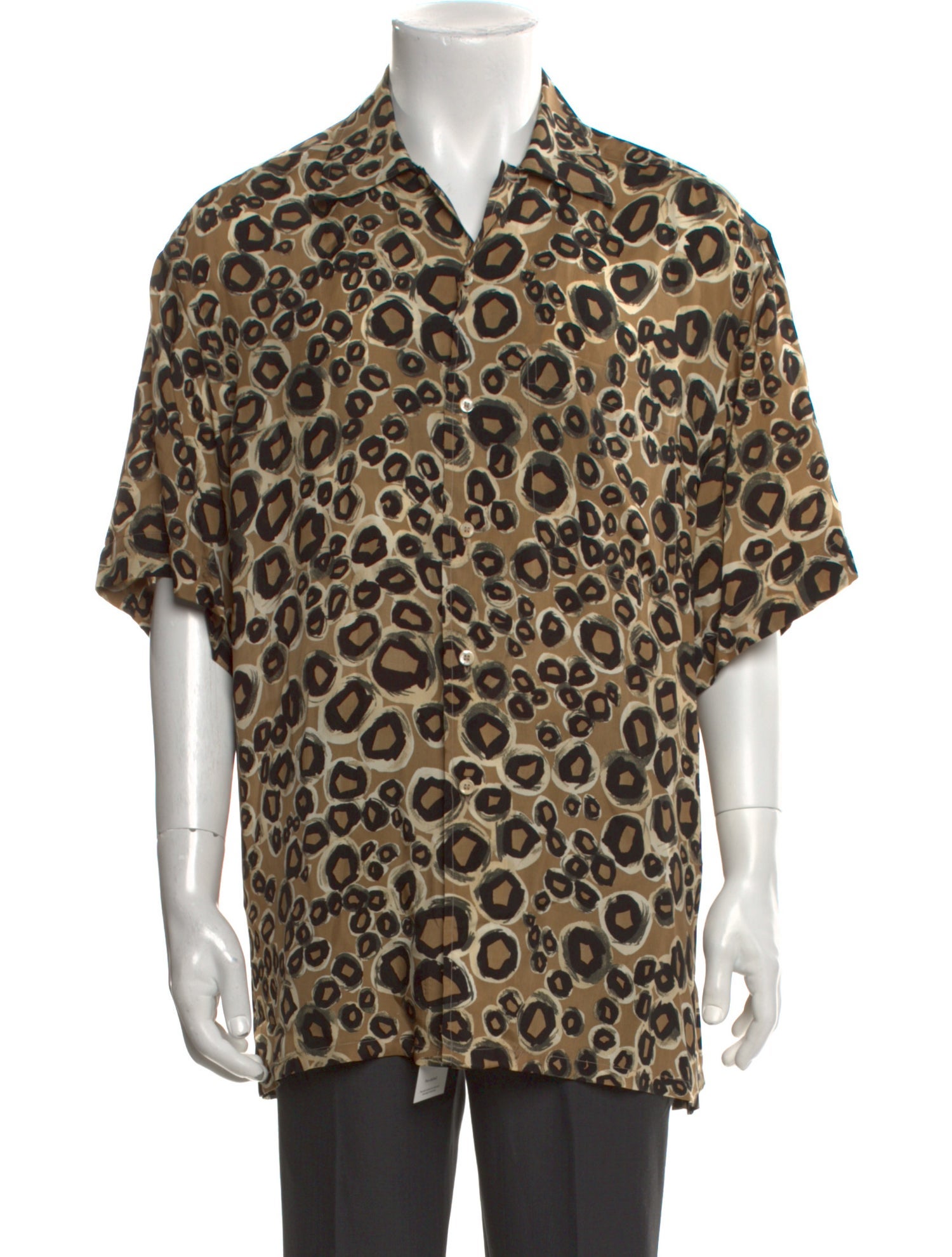 Brioni Silk Animal Print Shirt