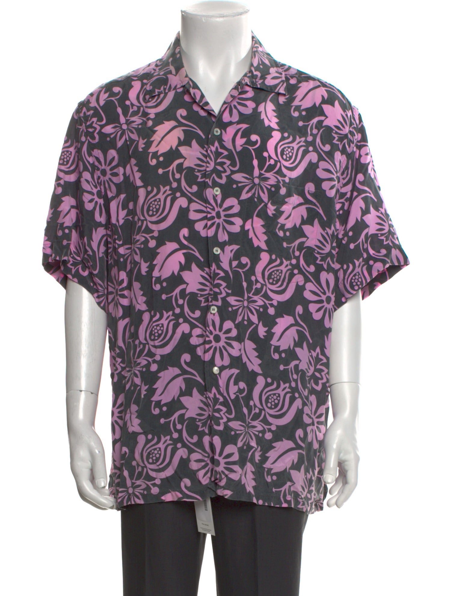 Brioni Floral Print Short Sleeve Shirt