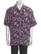 Brioni Floral Print Short Sleeve Shirt