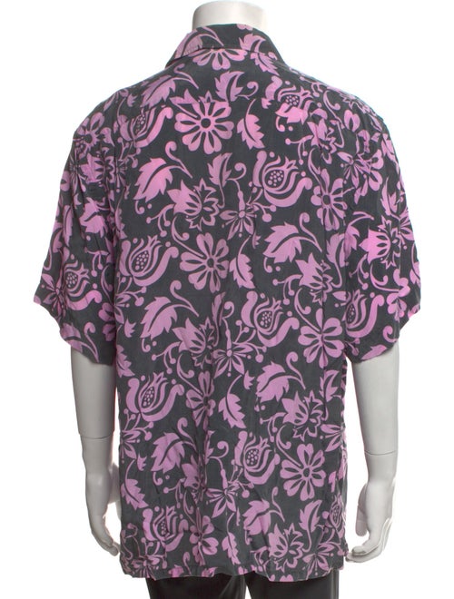 Brioni Floral Print Short Sleeve Shirt