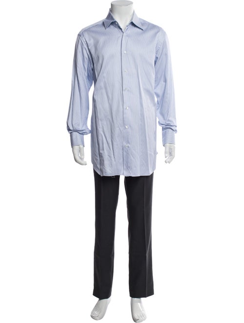 Brioni Striped Long Sleeve Dress Shirt