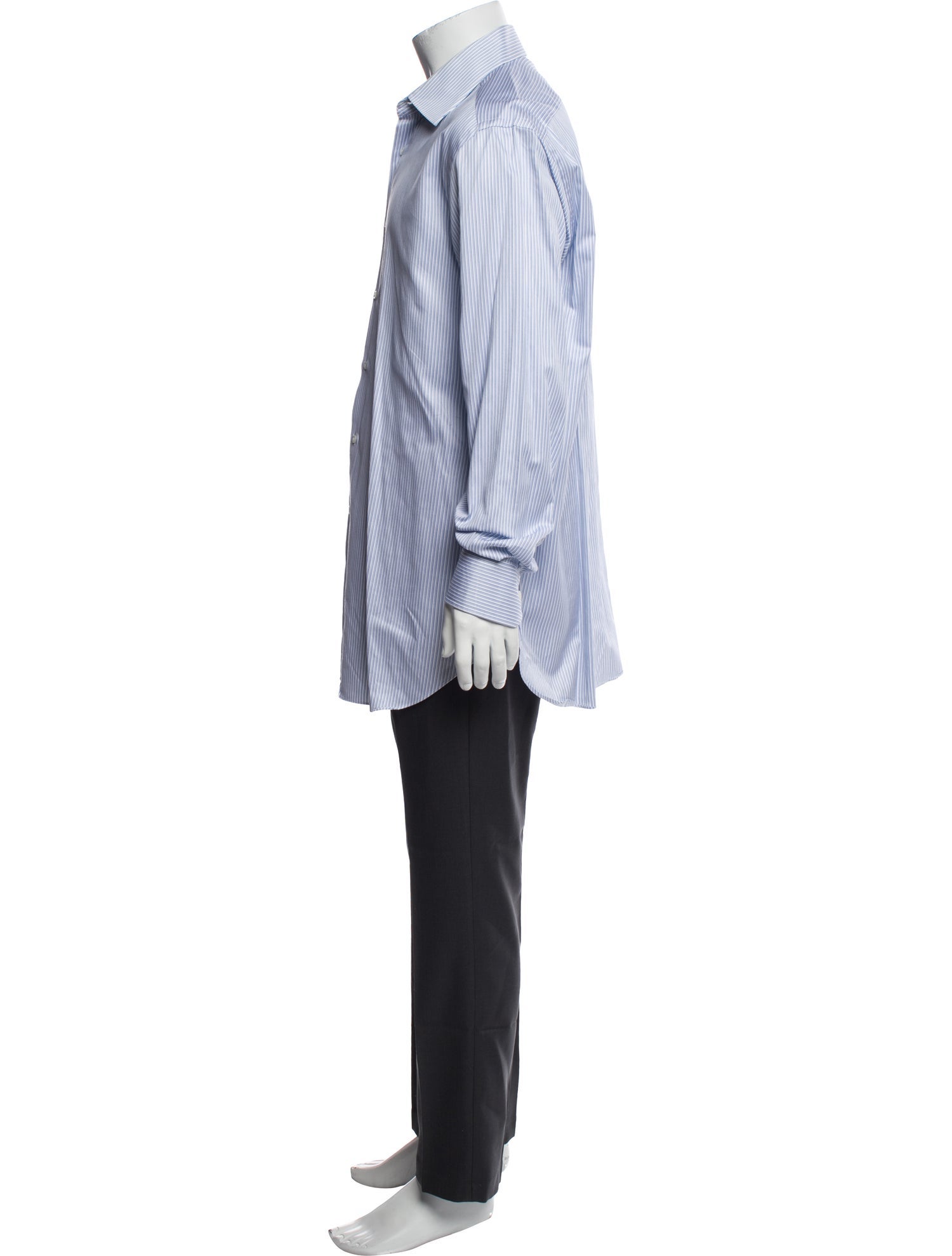Brioni Striped Long Sleeve Dress Shirt