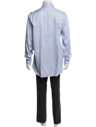 Brioni Striped Long Sleeve Dress Shirt