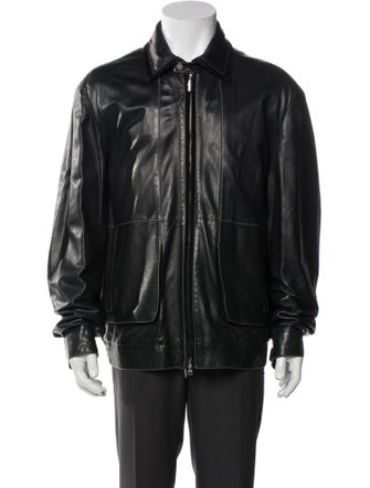 Brioni Leather Moto Jacket
