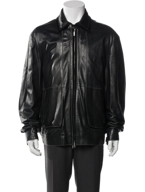 Brioni Leather Moto Jacket