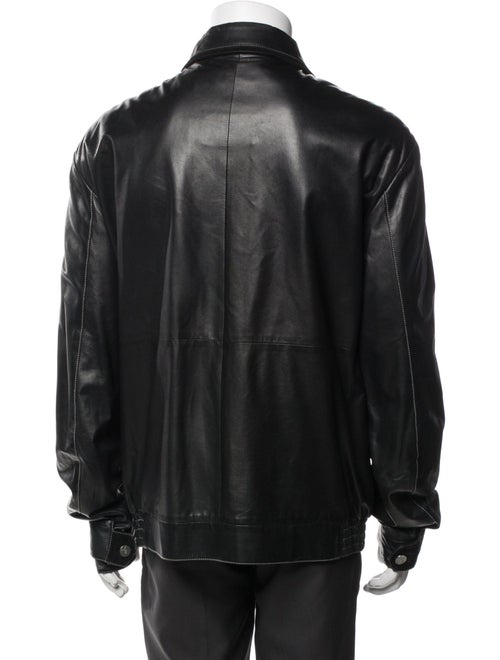 Brioni Leather Moto Jacket