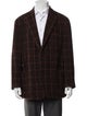 Brioni Plaid Print Peacoat