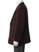 Brioni Plaid Print Peacoat