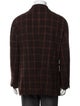 Brioni Plaid Print Peacoat
