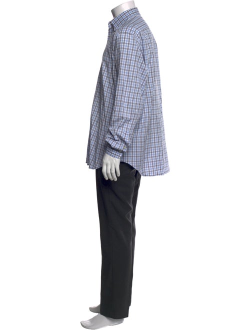 Brioni Plaid Print Long Sleeve Dress Shirt