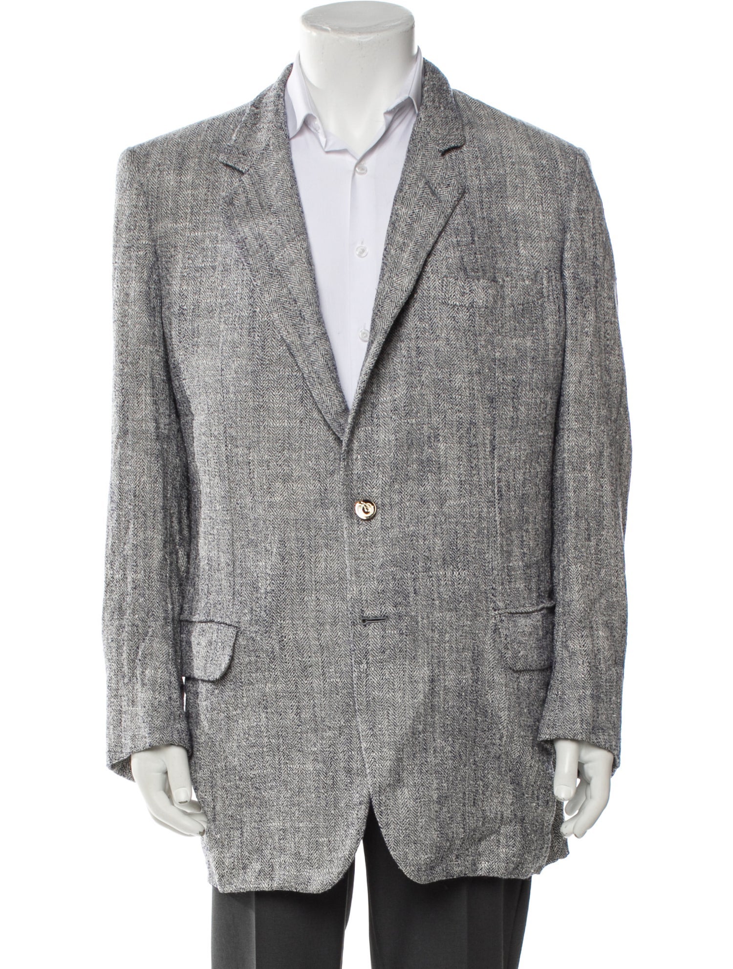 Brioni Wool Tweed Pattern Peacoat