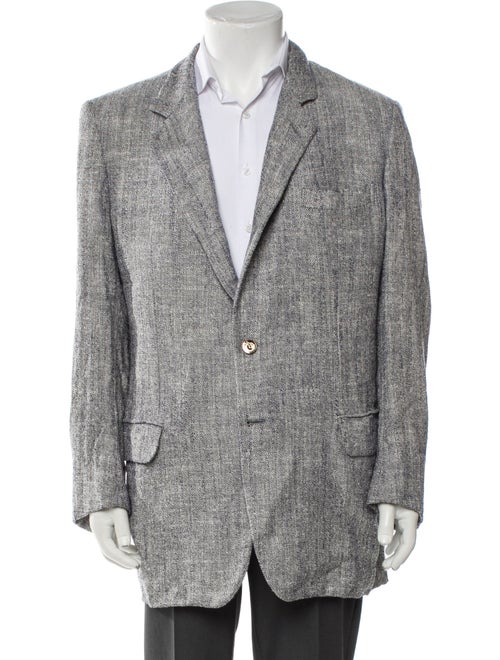 Brioni Wool Tweed Pattern Peacoat