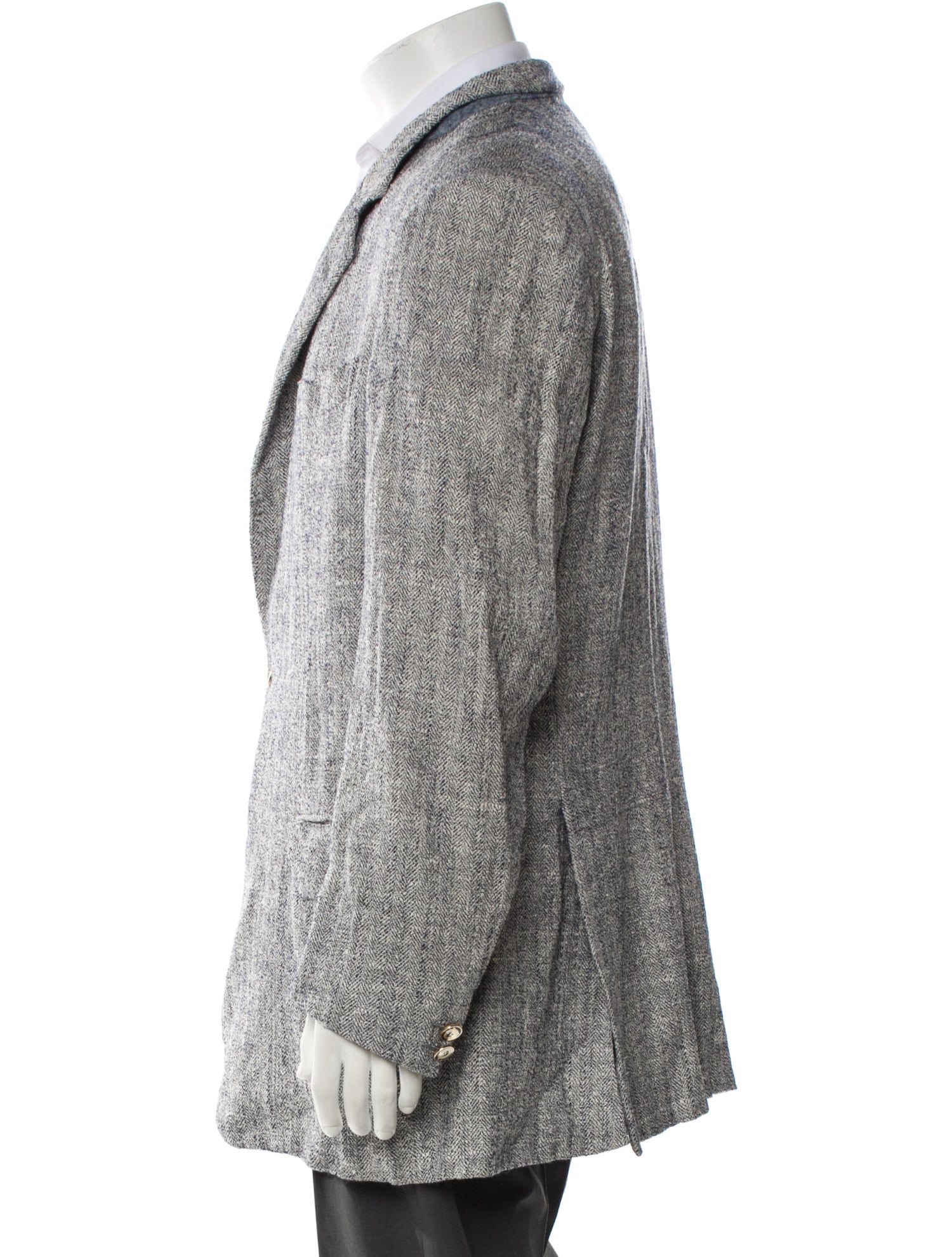 Brioni Wool Tweed Pattern Peacoat