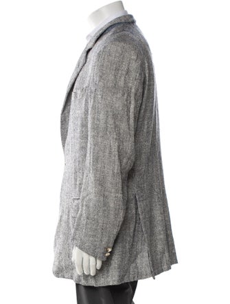 Brioni Wool Tweed Pattern Peacoat