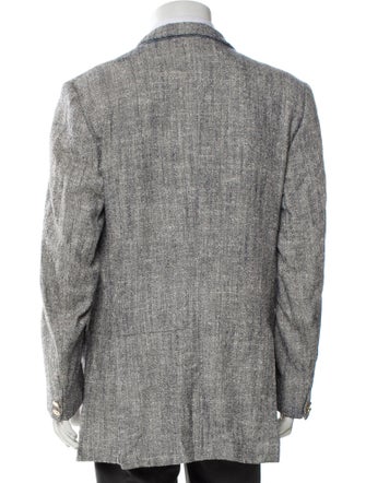 Brioni Wool Tweed Pattern Peacoat